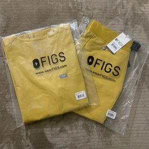 Figs scrub set- Light Gold